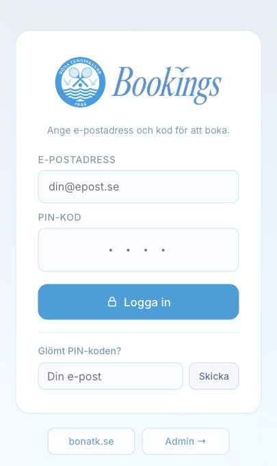 Inloggningsskärmen
